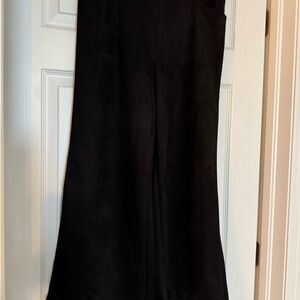 Tahari Black Suede Textured Pants